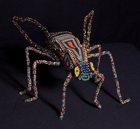 Beaded African Fly Sculpture 12" X 14" W X 14.5" W