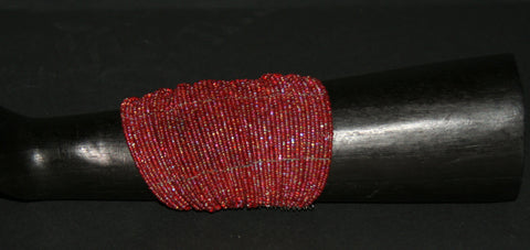 African Bead and Wire Arm Cuff Bracelet Ruby Red Silver Handmade South Africa - Cultures International From Africa To Your Home African Bead and Wire Arm Cuff Bracelet Ruby Red Silver Handmade South Africa