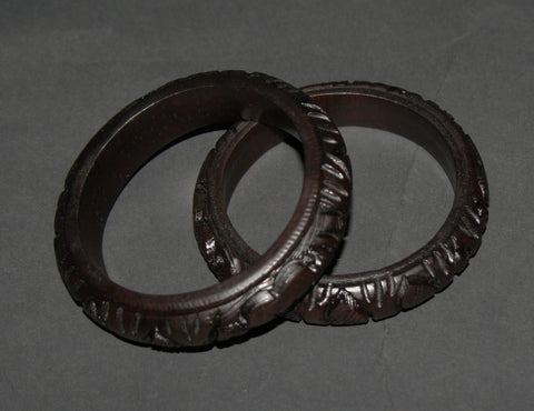 African Bracelet Carved Rosewood Handcrafted in Tanzania - 1 Bracelet - Cultures International From Africa To Your Home African Bracelet Carved Rosewood Handcrafted in Tanzania - 1 Bracelet