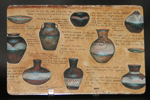 Place Mat Set African Painted Zulu Clay Beer Pots Wood Cork - Cultures International From Africa To Your Home Place Mat Set African Painted Zulu Clay Beer Pots Wood Cork