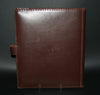 Leather Album Portfolio Cover Zebra Inlay Large Rhino Medallion Brown - Cultures International From Africa To Your Home