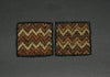 Beaded Coasters Handmade South Africa Set of 2 Zig Zag Tribal Pattern - Cultures International From Africa To Your Home