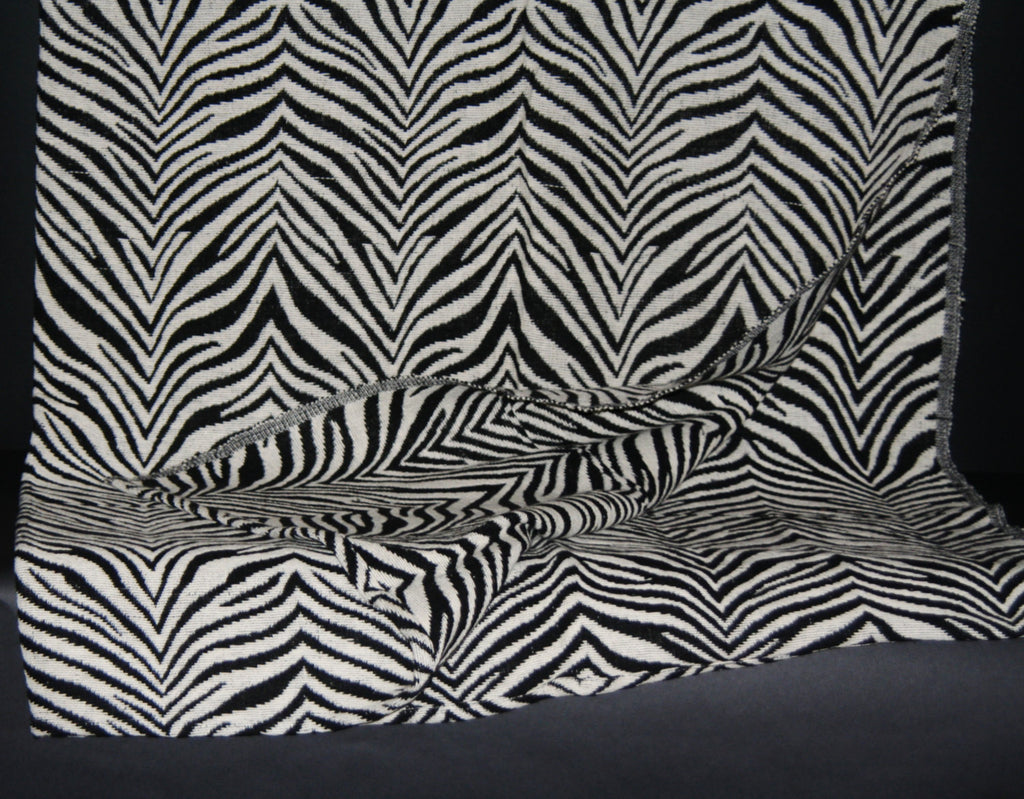 Zebra Design Blanket/Throw Black and White Hand Woven Cotton 70" X 98" - Cultures International From Africa To Your Home