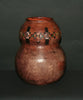 African Pot with Ancient Tsonga Pedi Patterns Sculptured Double Calabash Shape 10" H X 8" W  24" C - Cultures International From Africa To Your Home
