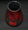 African Clay Red Black Vase Tribal Design Black Beads Handcrafted  13" H X 9" W - Cultures International From Africa To Your Home