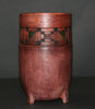 African Ceramic Vessel Ancient Tribal Designs 9" H X 5.5" W X 17.5" C - Cultures International From Africa To Your Home