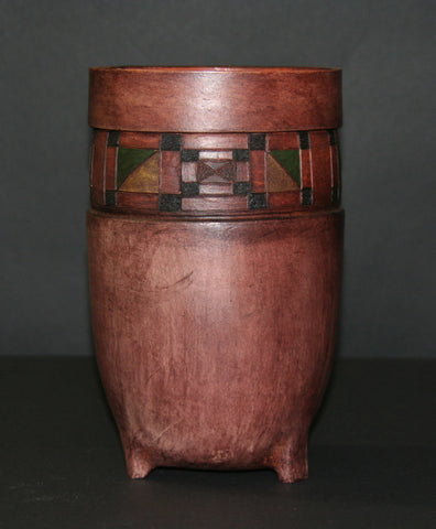African Ceramic Vessel Ancient Tribal Designs 9" H X 5.5" W X 17.5" C - Cultures International From Africa To Your Home African Ceramic Vessel Ancient Tribal Designs 9" H X 5.5" W X 17.5" C