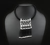 African Zulu Love Letter Beaded Choker Necklace Black & White - Cultures International From Africa To Your Home