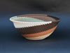 Telephone Wire Bowl Dark Chocolate Cream White Swirls  6.75" D X 3" H - Cultures International From Africa To Your Home