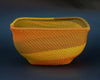 Telephone Wire Bowl Square Orange Yellow Green 5" Sq X 2.75"H - Cultures International From Africa To Your Home