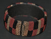 African Zulu Beaded Gold Black Brown Cuff - Cultures International From Africa To Your Home