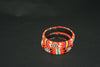African Zulu Beaded Orange Cuff Bracelet - Cultures International From Africa To Your Home