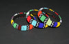 African Zulu Beaded Multicolor Stripe Cuff Bracelet - Cultures International From Africa To Your Home