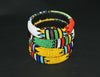 African Zulu Beaded MulticolorTribal Design Cuff Bracelet - Cultures International From Africa To Your Home