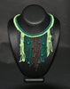 African Choker Beaded Cascade Necklace Green & Copper - Cultures International From Africa To Your Home