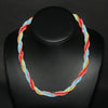 African Bead Spiral Twist Necklace Red Green Blue - Cultures International From Africa To Your Home