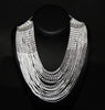 African Tribal Beaded White Necklace Waterfall Necklace - Cultures International From Africa To Your Home