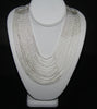 African Tribal Beaded White Necklace Waterfall Necklace - Cultures International From Africa To Your Home