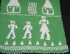 African Beaded Picture Mat Tribal Art  Green White 10" X 8" Handwoven in South Africa - Cultures International From Africa To Your Home