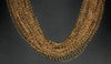 Tribal Beaded Multistrand African Necklace Gold & Graphite Colors - Cultures International From Africa To Your Home