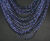 Tribal Beaded Multistrand African Necklace Baby Blue Pink & Graphite Colors - Cultures International From Africa To Your Home