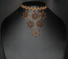 African Beaded Choker Necklace 6 Star Copper Gold Handcrafted Swaziland - Cultures International From Africa To Your Home