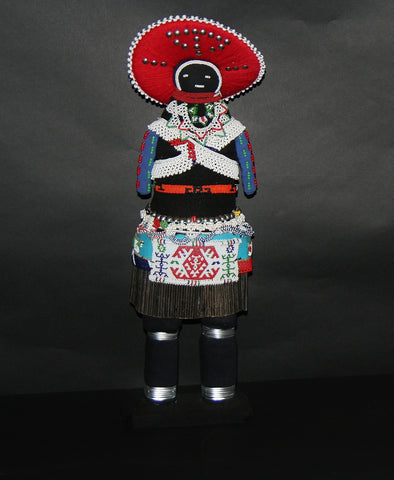 African Zulu Tribal Msinga Doll Collectible 22" H