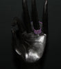 African Beaded Ring Dark Lavender Silver Color 11 - Cultures International From Africa To Your Home