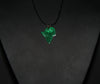 Malachite African Continent Pendant Necklace on Black Leather 27" L - Cultures International From Africa To Your Home