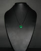 Malachite Heart Pendant Necklace on Black Leather 24" L - Cultures International From Africa To Your Home