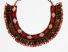 African Princess Beaded Tribal Choker Necklace Red Gold Copper Bronze - Cultures International From Africa To Your Home