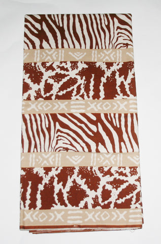 African Fabric 6 Yards Animal Print Vlisco Impression de Woodin Classic - Cultures International From Africa To Your Home