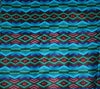 African Fabric 6 Yards Geometric Blue, Red Green Java Print - Cultures International From Africa To Your Home