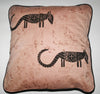Tribal African Pillow Bushman Iguana Twins 16" X 16" - Cultures International From Africa To Your Home