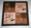 Pillow Bushman Large Brown Black African Wildlife 35" X 35" - Cultures International From Africa To Your Home