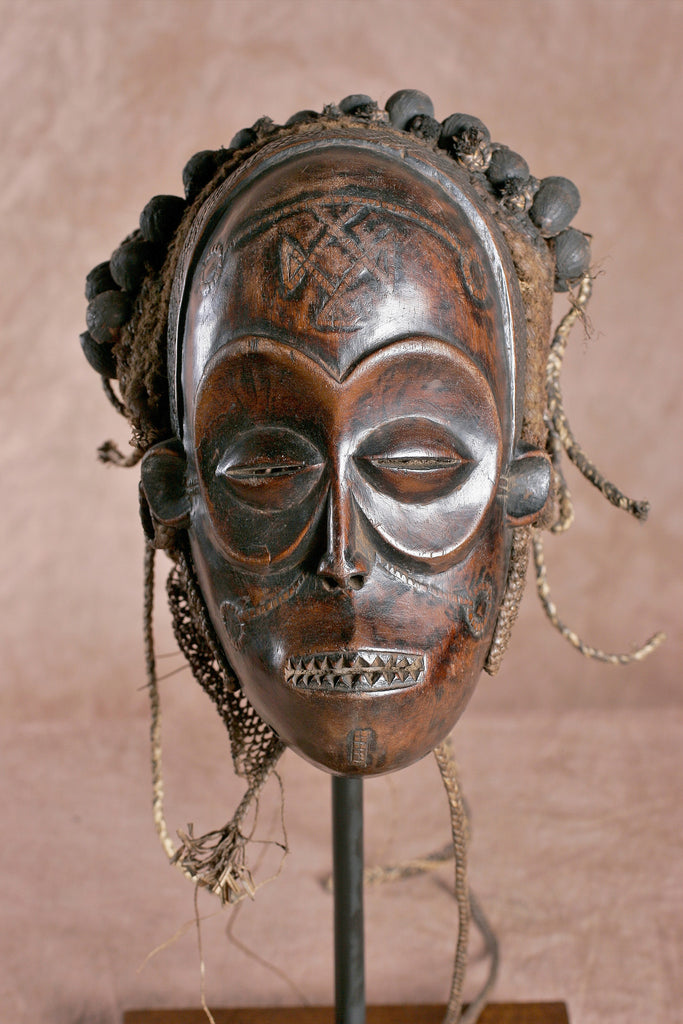 African Chokwe Pwo Female Mask With Coiffure - Cultures International From Africa To Your Home