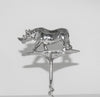 African Rhino Corkscrew Sterling Silver African Big 5 Vintage Handcrafted in South Africa 5.5"L X 3.5"W - Cultures International From Africa To Your Home