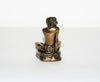Sculpture African Woman Bronze Semi Nude Sitting Vintage 20th Century - Cultures International From Africa To Your Home