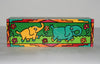 Mother and Baby Elephant Handcrafted Wood Box Carved Painted Vibrant Colors South Africa 8.5"W X 2.75"D X 2.50"H - Cultures International From Africa To Your Home