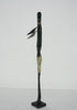Vintage Beaded African Tribal Stick Doll Male Black Beaded Carved Ebony Wood and Bronze  21" H - Cultures International From Africa To Your Home