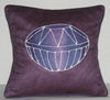 Purple Pillow African Zulu Beer Pot Design Ukhamba Pillow Cover Handpainted in South Africa - Cultures International From Africa To Your Home