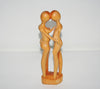 African Sculpture Loving Couple  Nude Vintage Handcrafted in Tanzania 12.25"H X 4"W X 2.5"D - Cultures International From Africa To Your Home