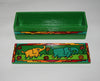 Mother and Baby Elephant Handcrafted Wood Box Carved Painted Vibrant Colors South Africa 8.5"W X 2.75"D X 2.50"H - Cultures International From Africa To Your Home