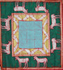 African Zebra Tapestry/Tablecloth Colors of Forest Green, Pale Gold, Periwinkle,Blue 55"X 58" South Africa - Cultures International From Africa To Your Home