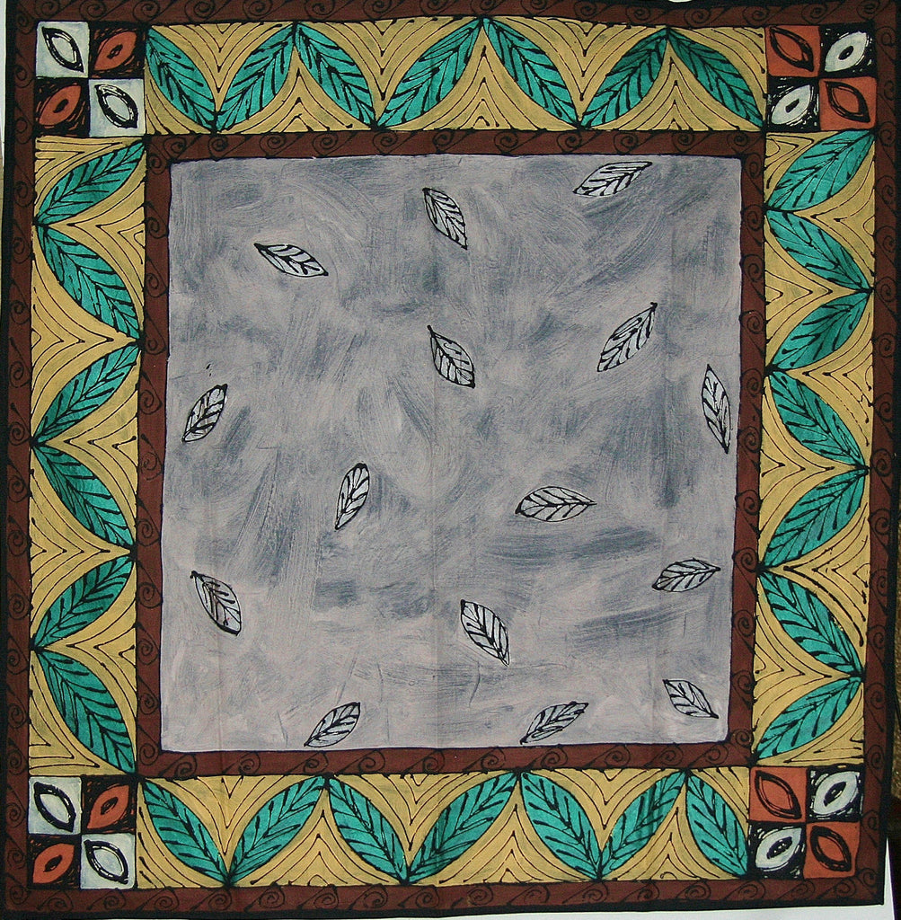African Tapestry/Tablecloth Falling Leaves South Africa 58" X 58" - Cultures International From Africa To Your Home