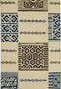 African Fabric 6 Yards Blue Brown Beige Geometric Vlisco Tisse De Woodin Vlisco Classic African Ankara - Cultures International From Africa To Your Home