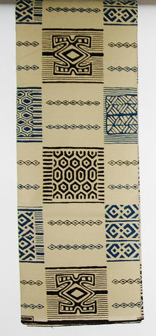 African Fabric 6 Yards Vlisco Classic Couleurs de Woodin Geometric