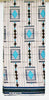 African Fabric 6 Yards Vlisco Tisse de Woodin Classic Cyan Blue, White, Navy, Chocolate,Turquoise Boho Abstract Elements - Cultures International From Africa To Your Home