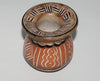African Vase Soapstone Pottery Tribal Designs Etched in Burnished Browns Kenya 3"H X 2.5"D X 9"C - Cultures International From Africa To Your Home