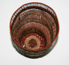 African Copper Basket Open Copper Wire and Glass Beads, Copper, White, Brown  4.5"D X 6"H South African Zulu Bowl Art - Cultures International From Africa To Your Home